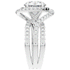 3.90CT.TW ROUND LAB DIAMOND TWIST HALO ENGAGEMENT RING - Nazarelle