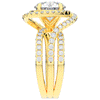 3.90CT.TW ROUND LAB DIAMOND TWIST HALO ENGAGEMENT RING - Nazarelle