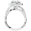3.90CT.TW ROUND LAB DIAMOND TWIST HALO ENGAGEMENT RING - Nazarelle