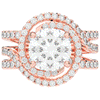 3.90CT.TW ROUND LAB DIAMOND TWIST HALO ENGAGEMENT RING - Nazarelle