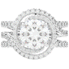 3.90CT.TW ROUND LAB DIAMOND TWIST HALO ENGAGEMENT RING - Nazarelle