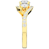 1.65CT.TW ROUND LAB DIAMOND TWIST HALO ENGAGEMENT RING - Nazarelle