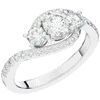 1.65CT.TW ROUND LAB DIAMOND TWIST HALO ENGAGEMENT RING - Nazarelle