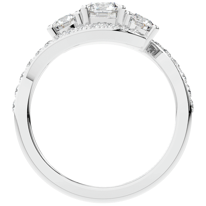 1.65CT.TW ROUND LAB DIAMOND TWIST HALO ENGAGEMENT RING - Nazarelle