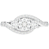 1.65CT.TW ROUND LAB DIAMOND TWIST HALO ENGAGEMENT RING - Nazarelle