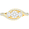1.65CT.TW ROUND LAB DIAMOND TWIST HALO ENGAGEMENT RING - Nazarelle