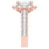 6.00CT.TW EMERALD CUT LAB DIAMOND HALO ENGAGEMENT RING - Nazarelle