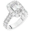 6.00CT.TW EMERALD CUT LAB DIAMOND HALO ENGAGEMENT RING - Nazarelle