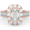 6.00CT.TW EMERALD CUT LAB DIAMOND HALO ENGAGEMENT RING - Nazarelle