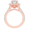 6.00CT.TW EMERALD CUT LAB DIAMOND HALO ENGAGEMENT RING - Nazarelle