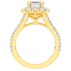 6.00CT.TW EMERALD CUT LAB DIAMOND HALO ENGAGEMENT RING - Nazarelle