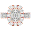 6.00CT.TW EMERALD CUT LAB DIAMOND HALO ENGAGEMENT RING - Nazarelle
