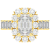 6.00CT.TW EMERALD CUT LAB DIAMOND HALO ENGAGEMENT RING - Nazarelle