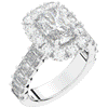 6.00CT.TW RADIANT LAB DIAMOND HALO ENGAGEMENT RING - Nazarelle