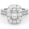 6.00CT.TW RADIANT LAB DIAMOND HALO ENGAGEMENT RING - Nazarelle
