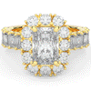 6.00CT.TW RADIANT LAB DIAMOND HALO ENGAGEMENT RING - Nazarelle