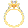 6.00CT.TW RADIANT LAB DIAMOND HALO ENGAGEMENT RING - Nazarelle
