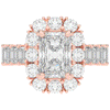 6.00CT.TW RADIANT LAB DIAMOND HALO ENGAGEMENT RING - Nazarelle