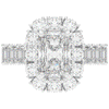 6.00CT.TW RADIANT LAB DIAMOND HALO ENGAGEMENT RING - Nazarelle