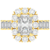 6.00CT.TW RADIANT LAB DIAMOND HALO ENGAGEMENT RING - Nazarelle