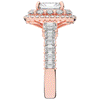 4.70CT.TW RADIANT LAB DIAMOND DOUBLE HALO TWO TONE ENGAGEMENT RING - Nazarelle