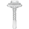 4.70CT.TW RADIANT LAB DIAMOND DOUBLE HALO TWO TONE ENGAGEMENT RING - Nazarelle
