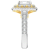 4.70CT.TW RADIANT LAB DIAMOND DOUBLE HALO TWO TONE ENGAGEMENT RING - Nazarelle