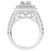 4.70CT.TW RADIANT LAB DIAMOND DOUBLE HALO TWO TONE ENGAGEMENT RING - Nazarelle