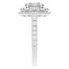 3.30CT.TW OVAL LAB DIAMOND DOUBLE HALO TWO TONE ENGAGEMENT RING - Nazarelle