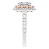 3.30CT.TW OVAL LAB DIAMOND DOUBLE HALO TWO TONE ENGAGEMENT RING - Nazarelle