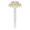3.30CT.TW OVAL LAB DIAMOND DOUBLE HALO TWO TONE ENGAGEMENT RING - Nazarelle