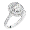 3.30CT.TW OVAL LAB DIAMOND DOUBLE HALO TWO TONE ENGAGEMENT RING - Nazarelle