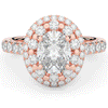 3.30CT.TW OVAL LAB DIAMOND DOUBLE HALO TWO TONE ENGAGEMENT RING - Nazarelle