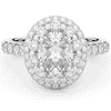 3.30CT.TW OVAL LAB DIAMOND DOUBLE HALO TWO TONE ENGAGEMENT RING - Nazarelle