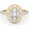 3.30CT.TW OVAL LAB DIAMOND DOUBLE HALO TWO TONE ENGAGEMENT RING - Nazarelle