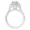 3.30CT.TW OVAL LAB DIAMOND DOUBLE HALO TWO TONE ENGAGEMENT RING - Nazarelle