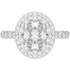 3.30CT.TW OVAL LAB DIAMOND DOUBLE HALO TWO TONE ENGAGEMENT RING - Nazarelle