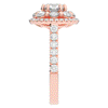 2.70CT.TW ROUND LAB DIAMOND DOUBLE HALO TWO TONE ENGAGEMENT RING - Nazarelle