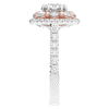 2.70CT.TW ROUND LAB DIAMOND DOUBLE HALO TWO TONE ENGAGEMENT RING - Nazarelle