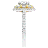 2.70CT.TW ROUND LAB DIAMOND DOUBLE HALO TWO TONE ENGAGEMENT RING - Nazarelle