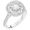 2.70CT.TW ROUND LAB DIAMOND DOUBLE HALO TWO TONE ENGAGEMENT RING - Nazarelle