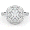 2.70CT.TW ROUND LAB DIAMOND DOUBLE HALO TWO TONE ENGAGEMENT RING - Nazarelle