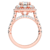 2.70CT.TW ROUND LAB DIAMOND DOUBLE HALO TWO TONE ENGAGEMENT RING - Nazarelle