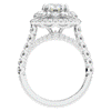 2.70CT.TW ROUND LAB DIAMOND DOUBLE HALO TWO TONE ENGAGEMENT RING - Nazarelle