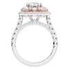 2.70CT.TW ROUND LAB DIAMOND DOUBLE HALO TWO TONE ENGAGEMENT RING - Nazarelle