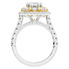2.70CT.TW ROUND LAB DIAMOND DOUBLE HALO TWO TONE ENGAGEMENT RING - Nazarelle