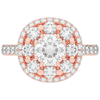 2.70CT.TW ROUND LAB DIAMOND DOUBLE HALO TWO TONE ENGAGEMENT RING - Nazarelle