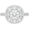 2.70CT.TW ROUND LAB DIAMOND DOUBLE HALO TWO TONE ENGAGEMENT RING - Nazarelle