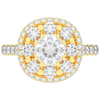 2.70CT.TW ROUND LAB DIAMOND DOUBLE HALO TWO TONE ENGAGEMENT RING - Nazarelle