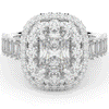 4.70CT.TW RADIANT LAB DIAMOND DOUBLE HALO TWO TONE ENGAGEMENT RING - Nazarelle